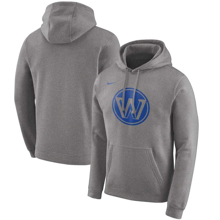 NBA Golden State Warriors Nike 201920 City Edition Club Pullover Hoodie Heather Gray